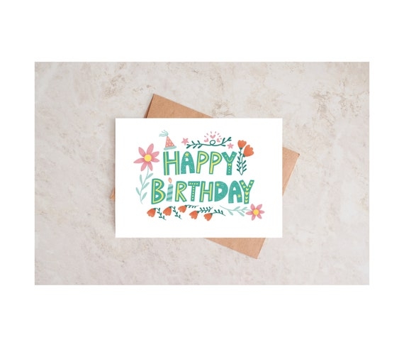 Printable Birthday Card Designs Of 3 Etsy