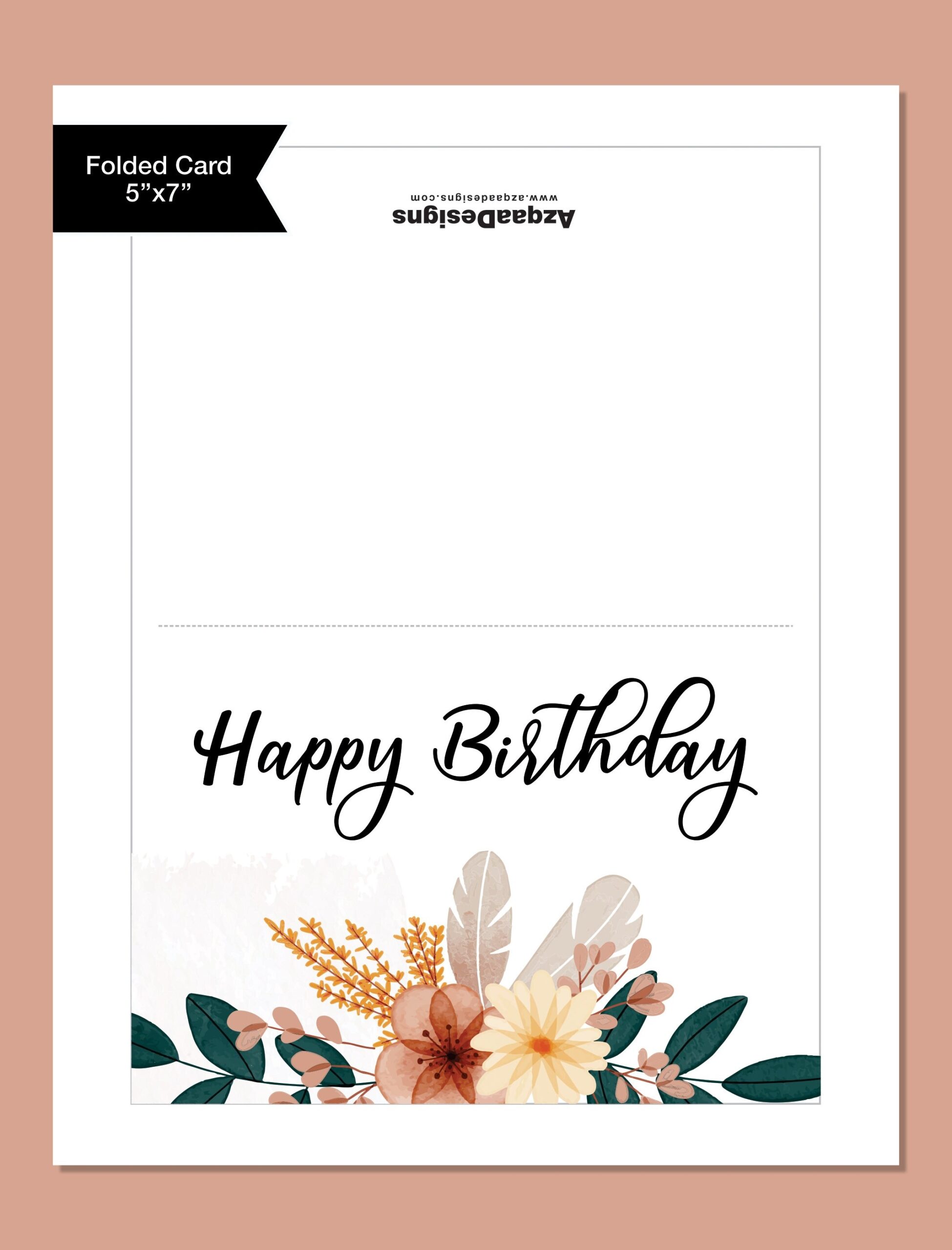 Printable Birthday Card Templates Digital Download Birthday Cards 