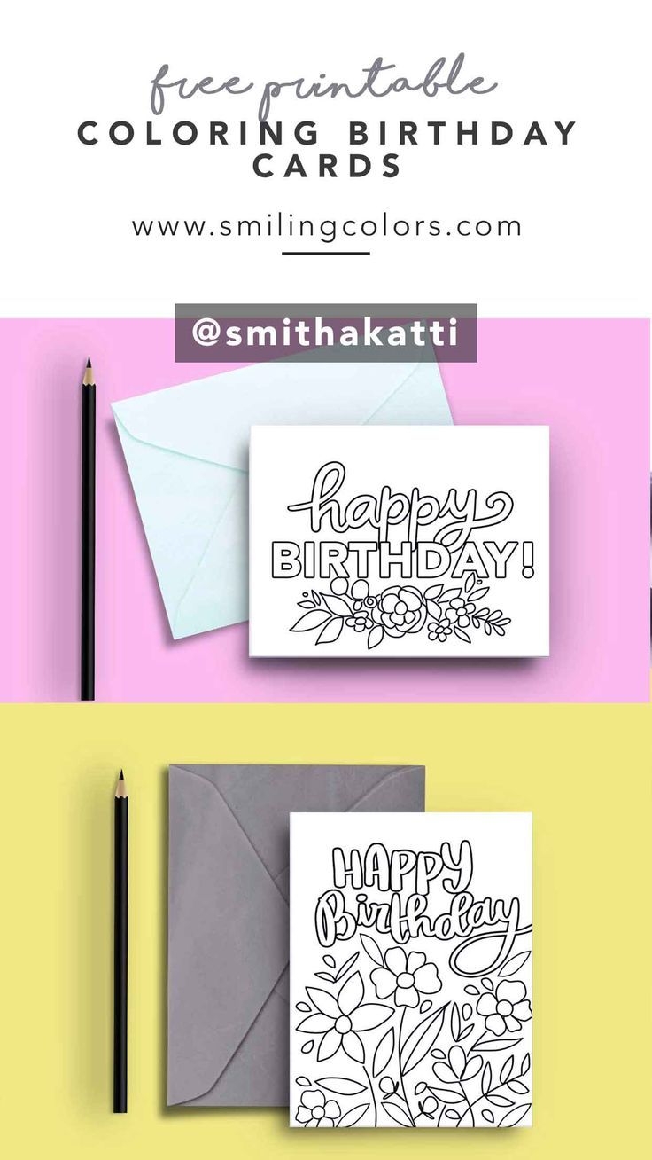 Printable Birthday Cards To Color Free Printable Birthday Cards Free 