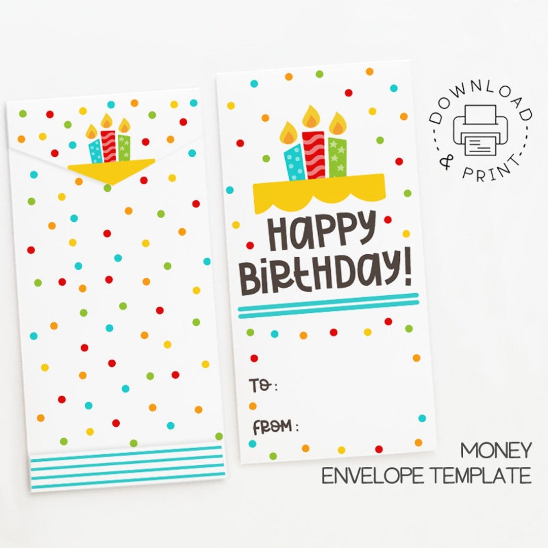 printable birthday envelope design