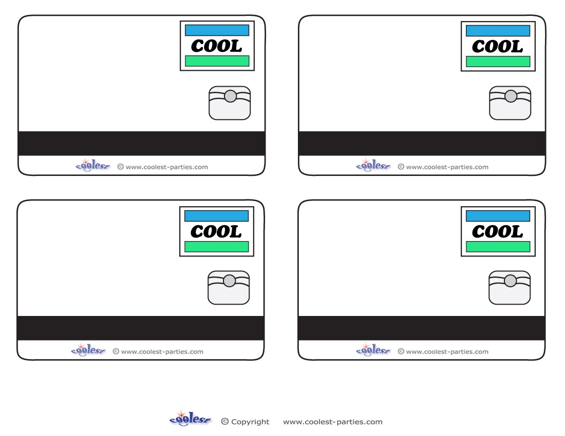 Printable Blank Credit Card Template Printable Word Searches