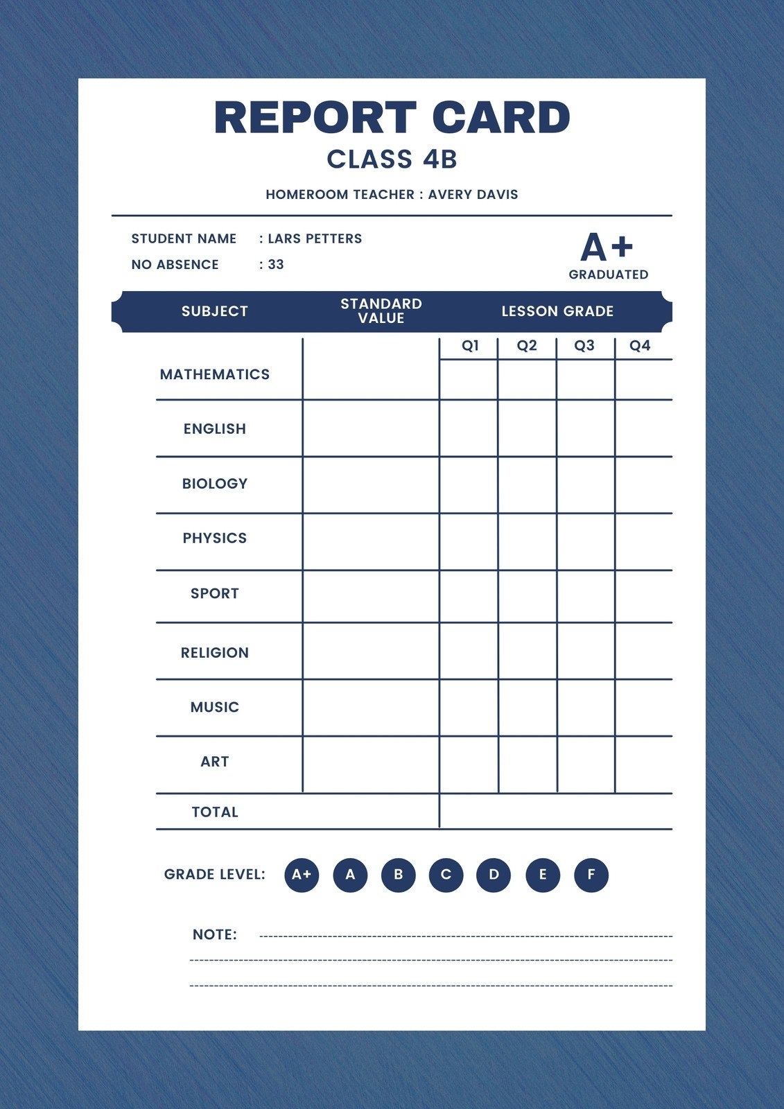 Printable Blank Report Card Template Printables Template Free