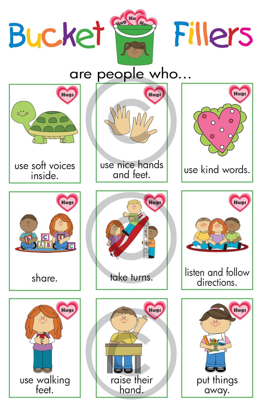Printable Bucket Filling Activities