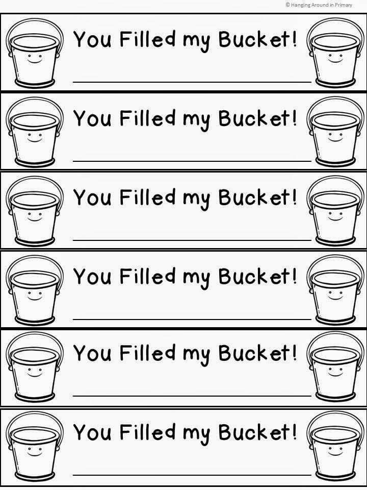 Printable Bucket Filling Activities