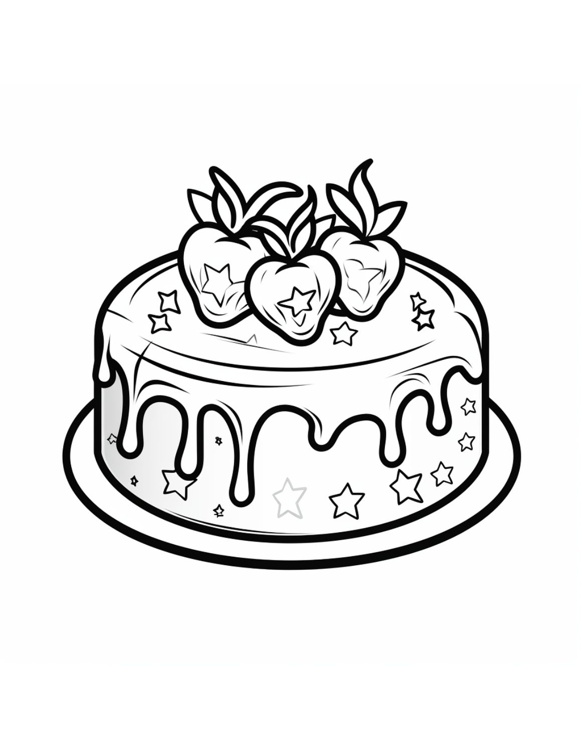 Printable Cake Coloring Pages Educational Printable Worksheets