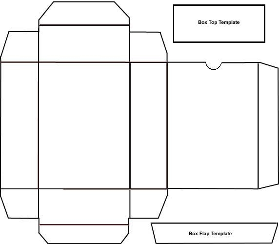 printable card box template