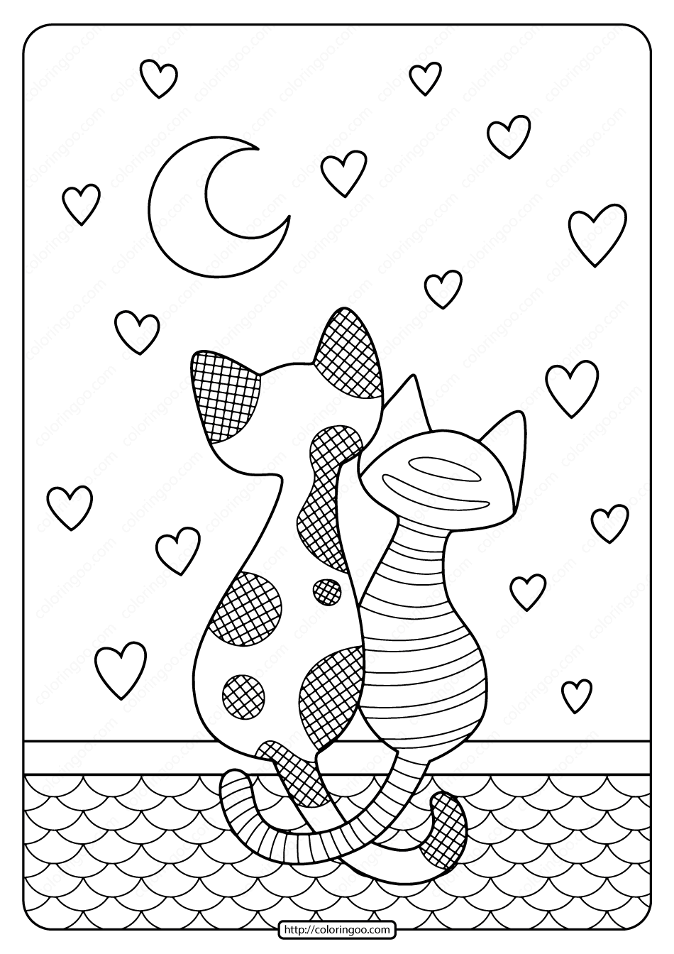 printable coloring pictures of cats
