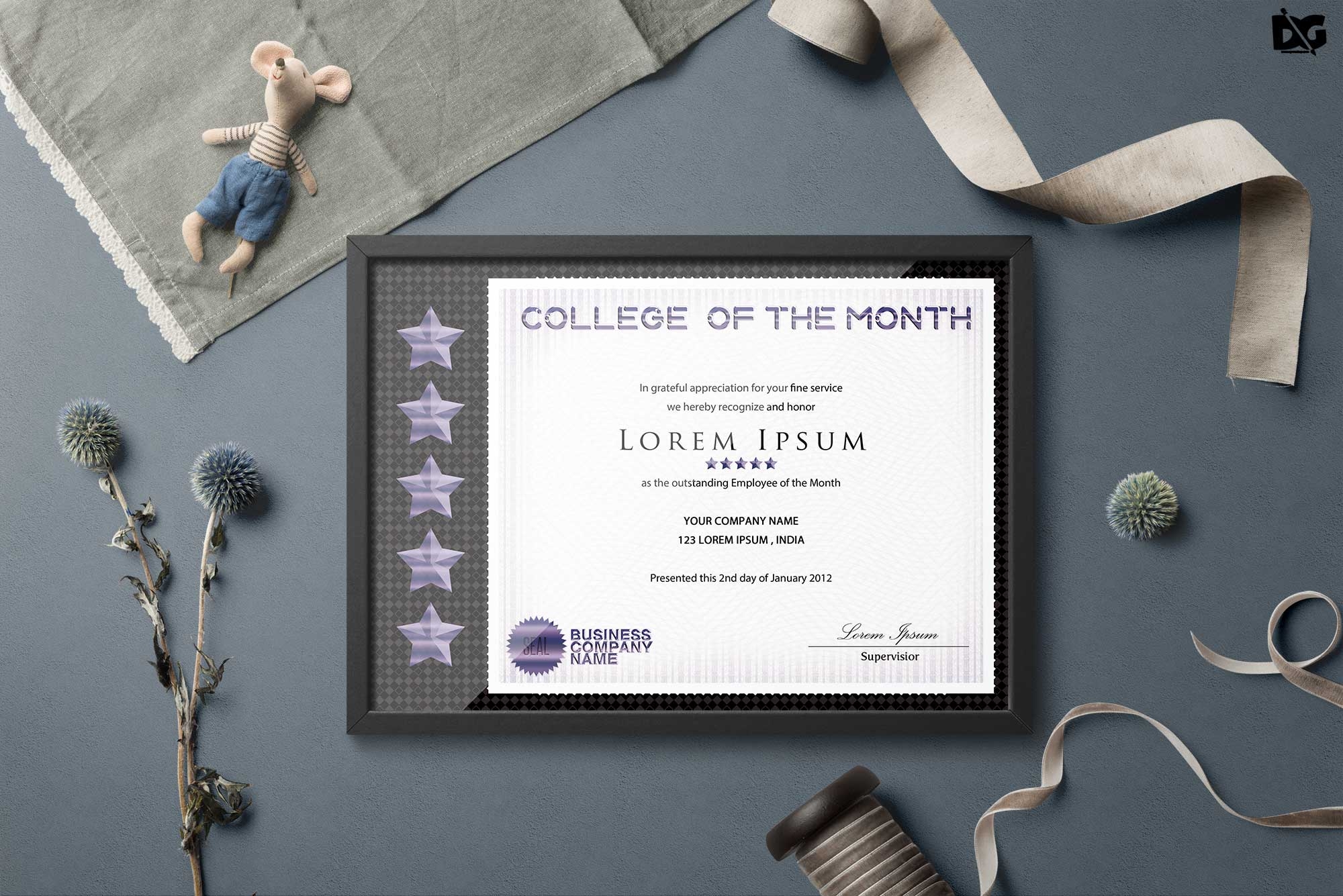 Printable Certificate Design Graphic Folks