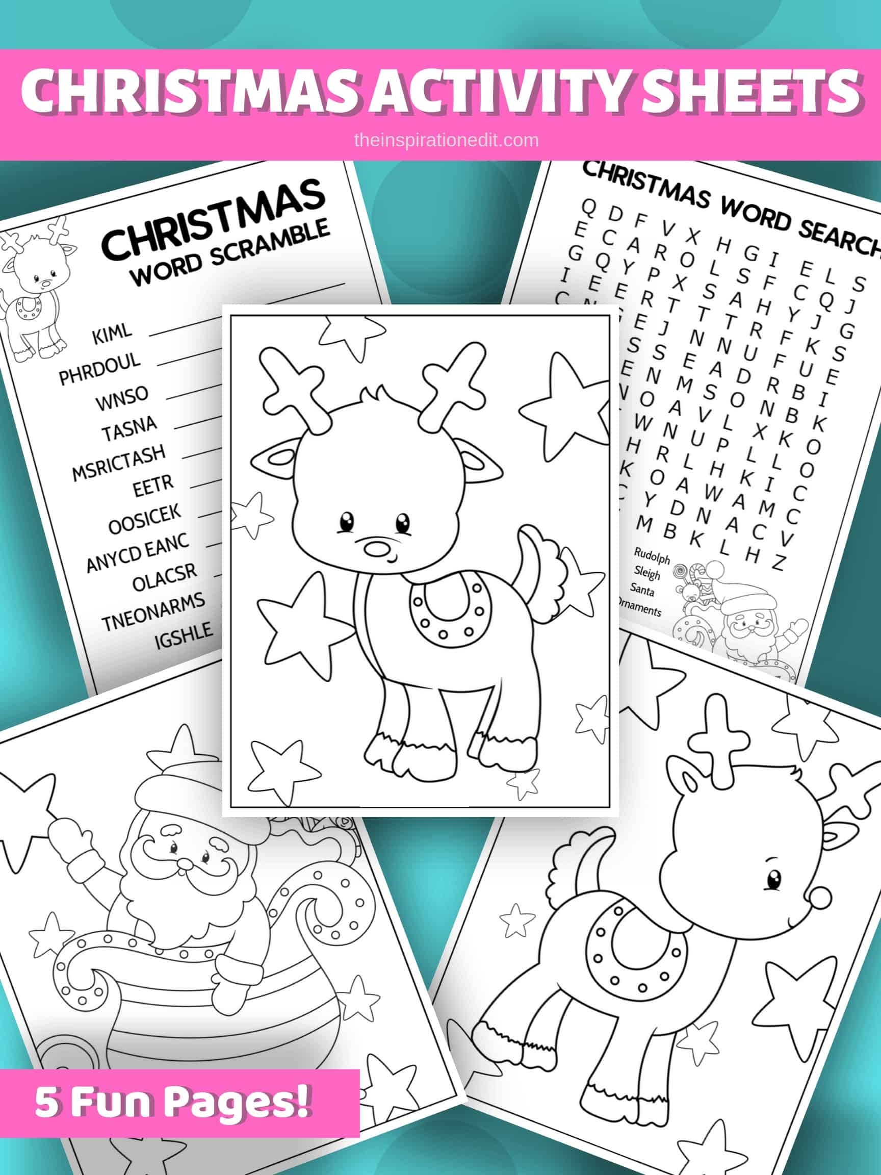 christmas activity sheets printable