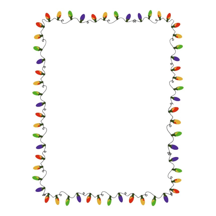 printable christmas border design