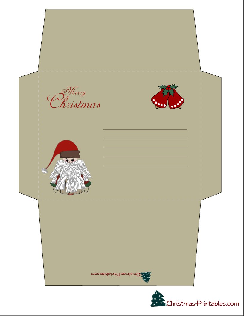 printable christmas envelope designs