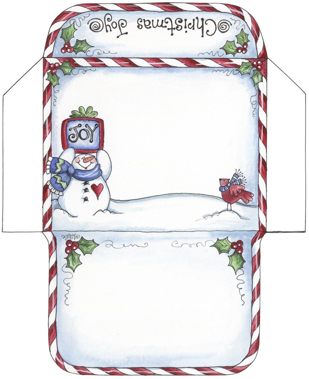 Printable Christmas Envelope Template Printable Calendars AT A GLANCE