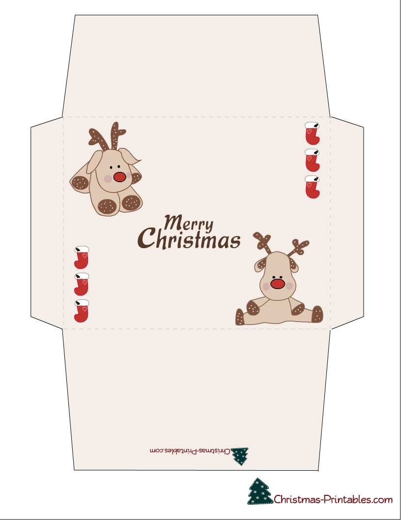 christmas envelope design printable