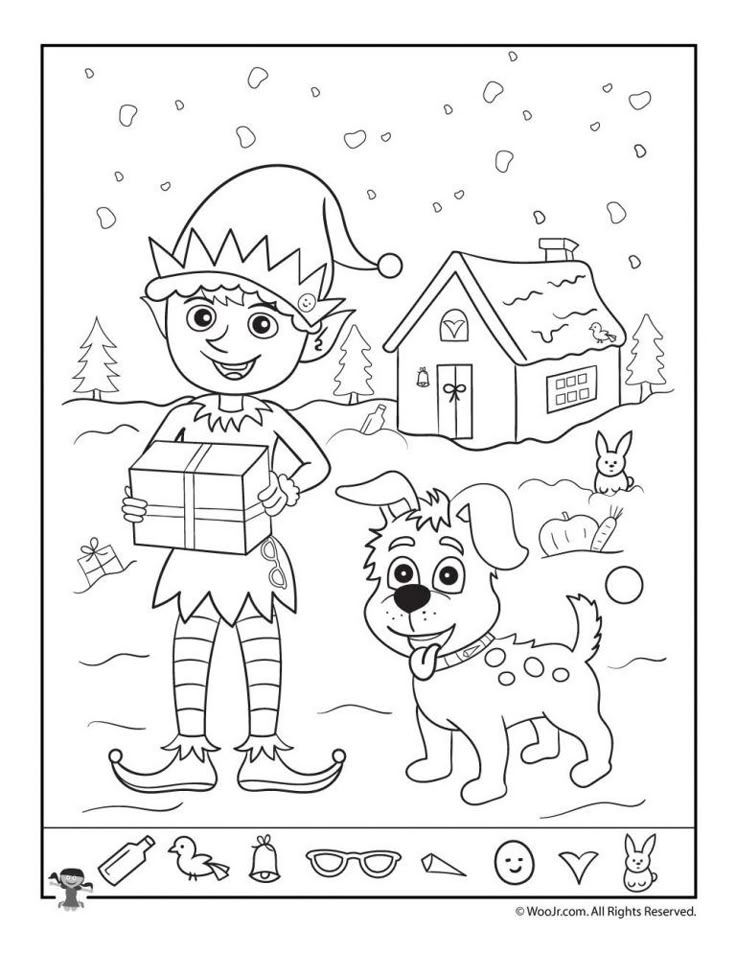 Printable Christmas Hidden Pictures Frank J Stanley