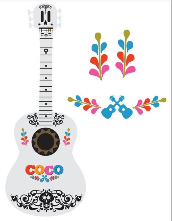 Printable Coco Guitar Template
