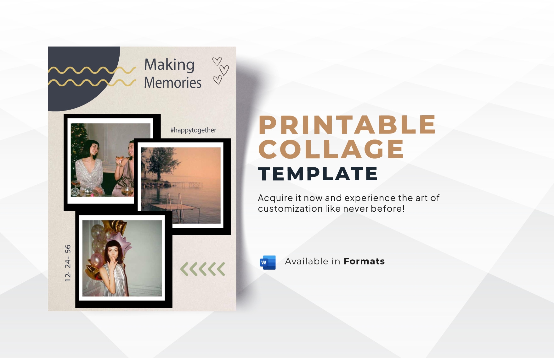 Printable Collage Template In Word Download Template