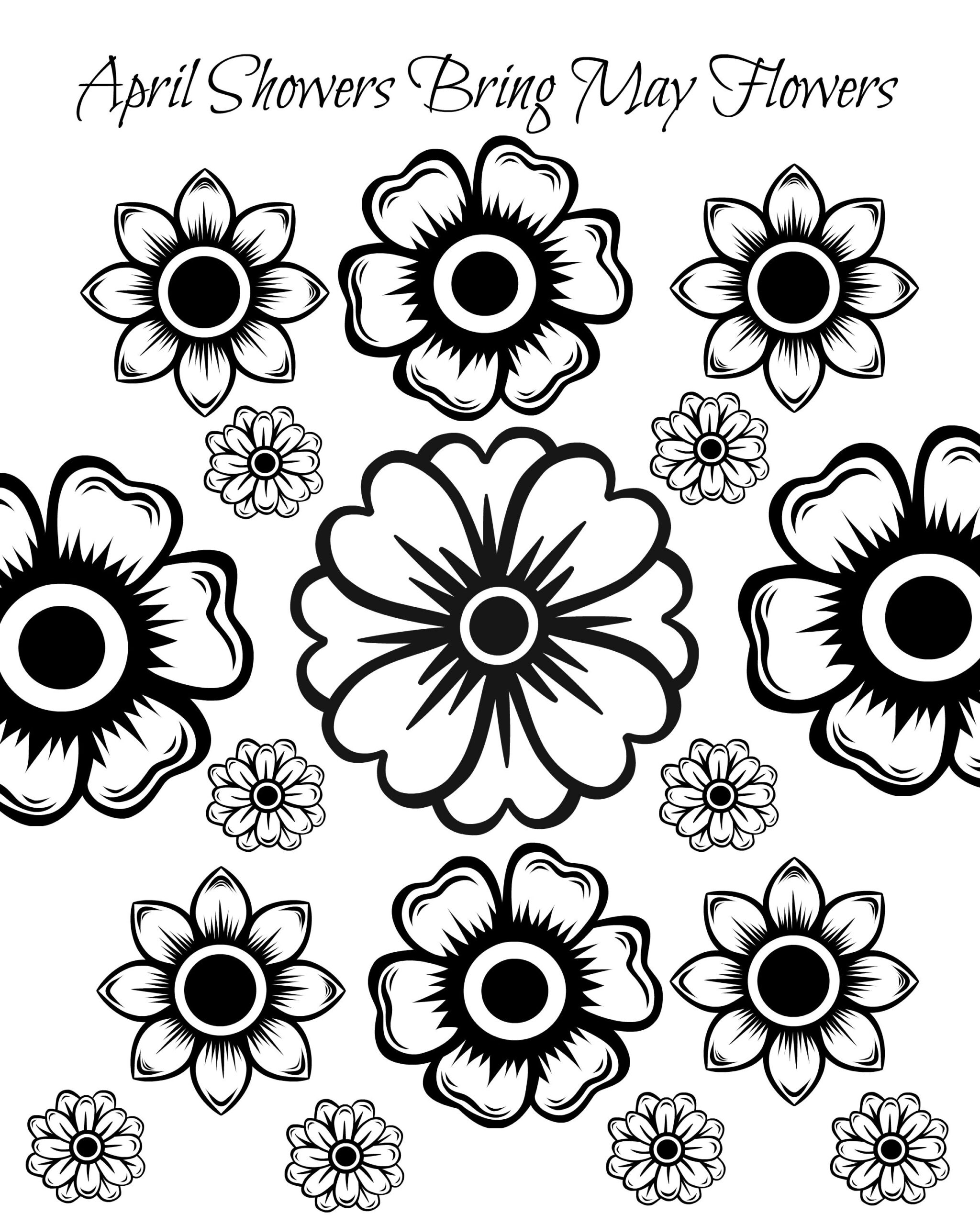 printable pictures of flowers to color