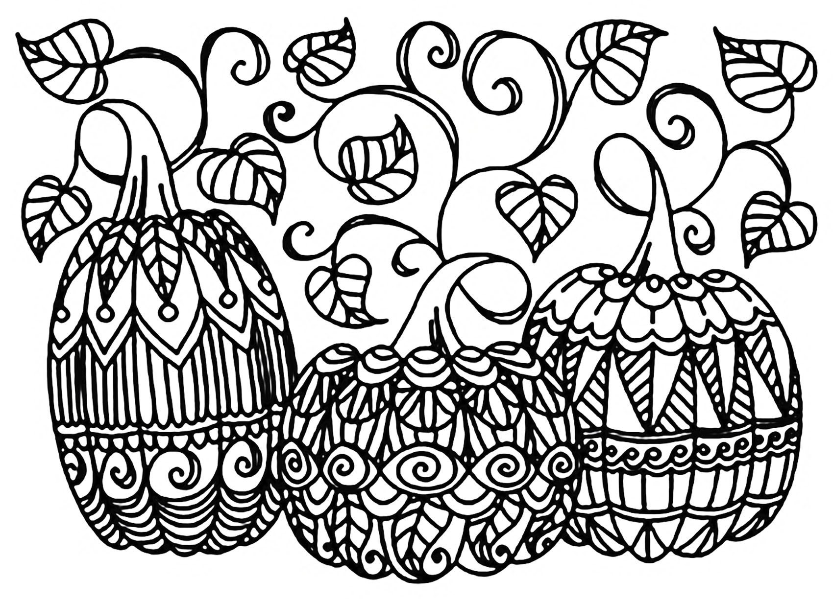 Printable Coloring Pages Pumpkins