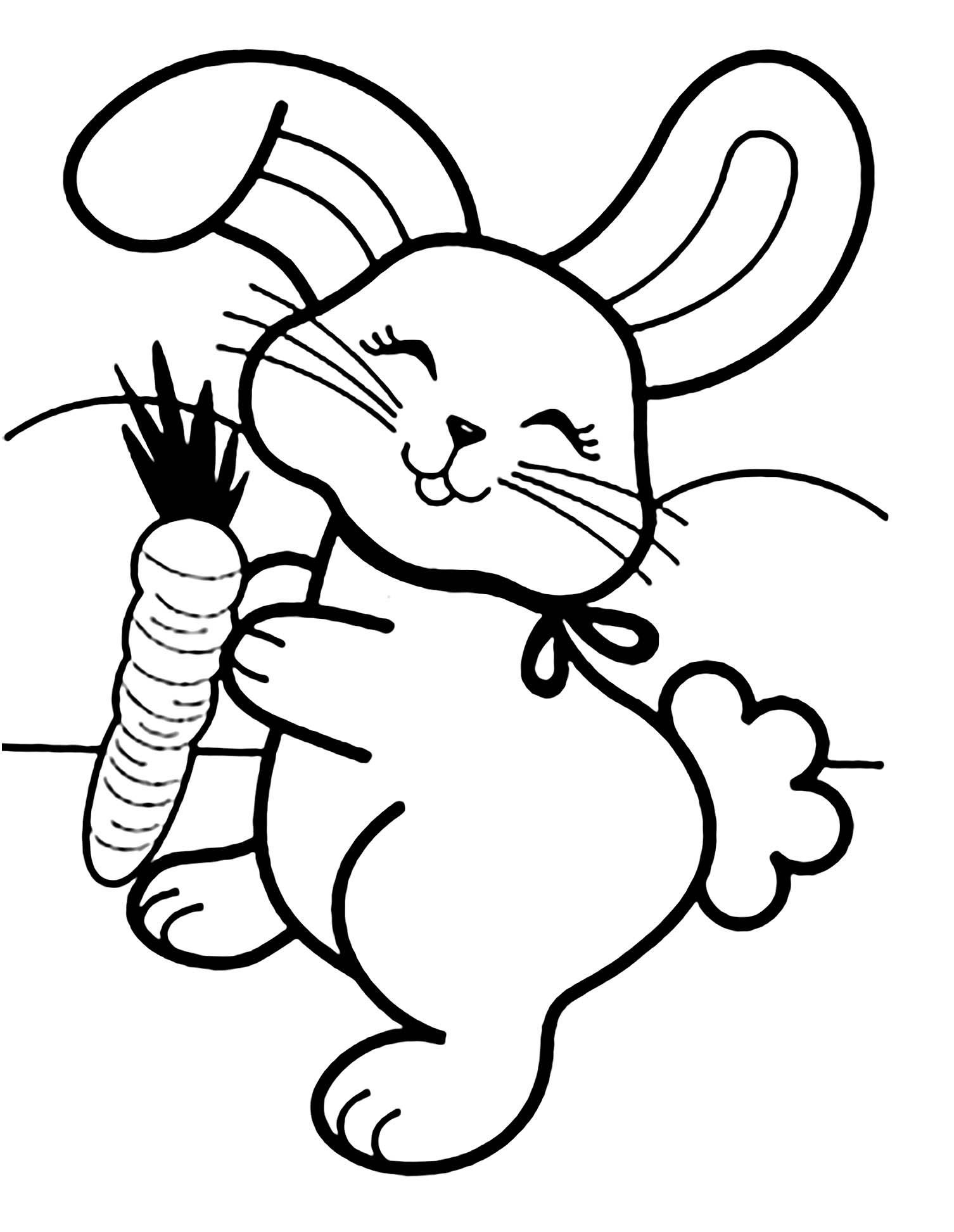 Printable Coloring Rabbits Printable Color