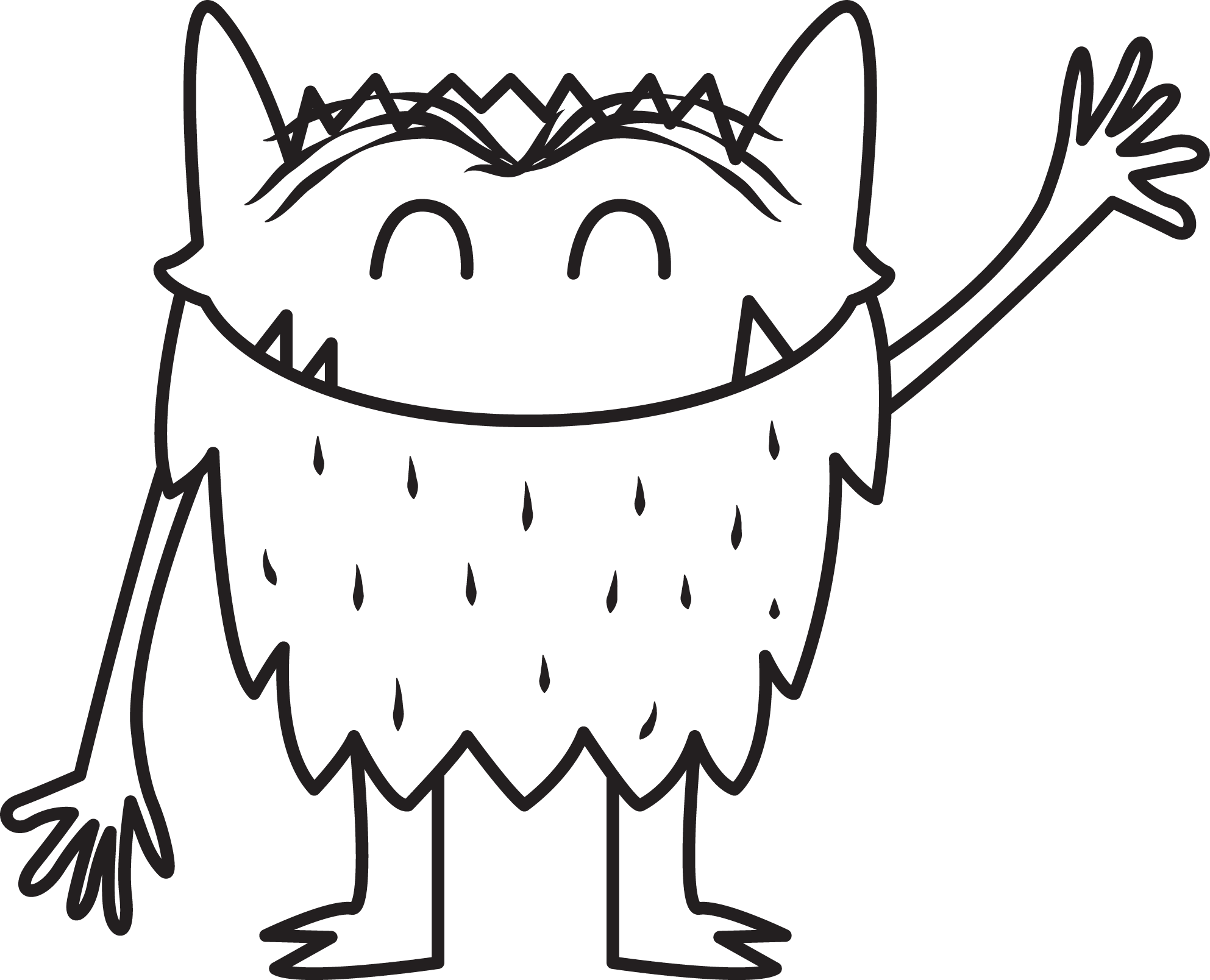 Printable Colour Monster Template Printable Word Sear Vrogue co