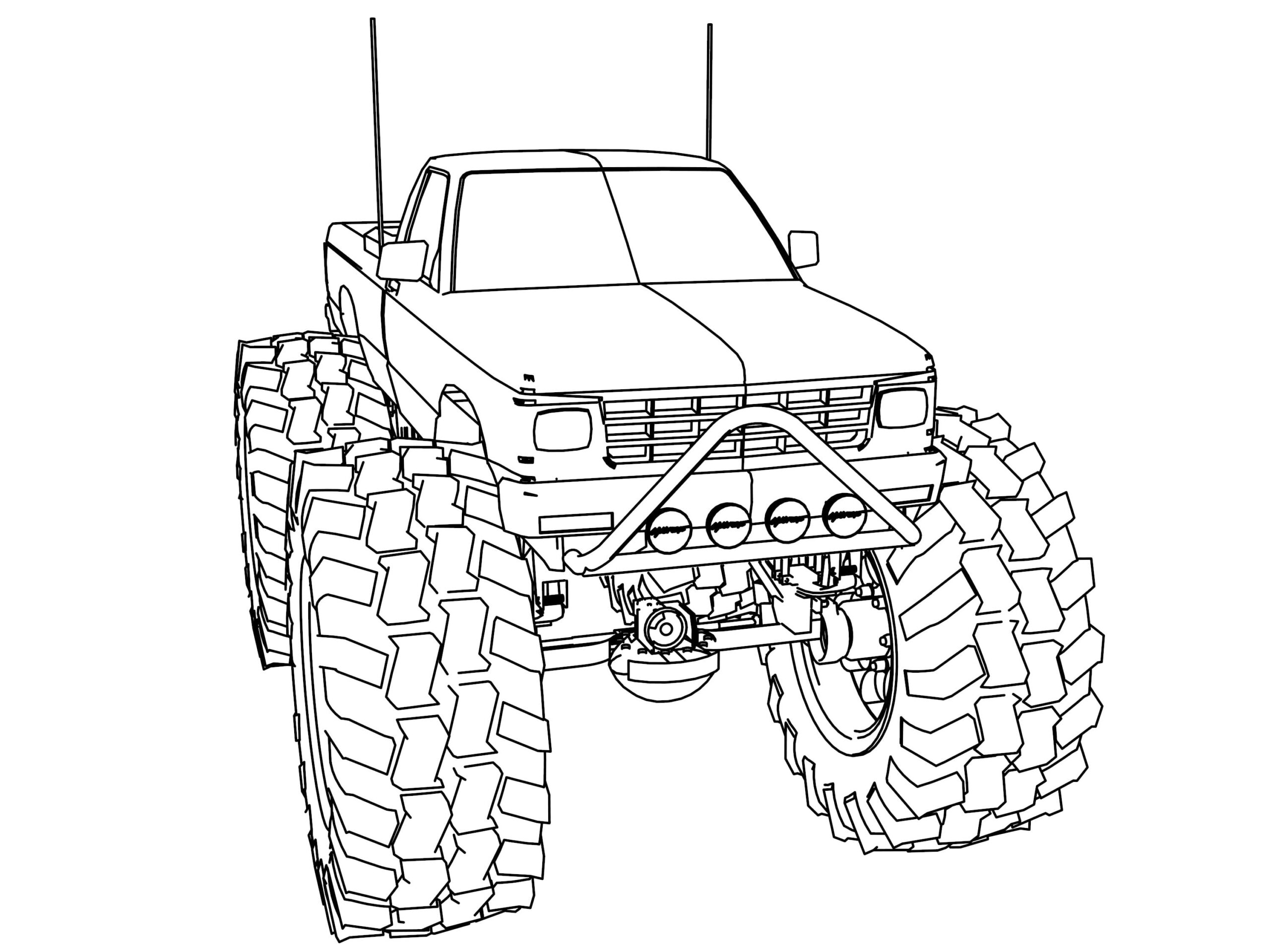 Printable Colouring Pages Monster Trucks At Netalorablog Blog