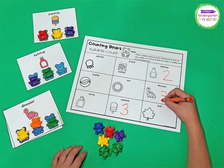 Printable Counting Bear Activities For Pre K Kindergarten