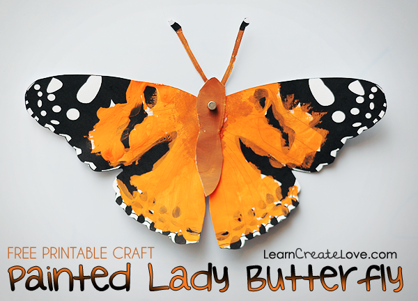 Printable Craft Painted Lady Butterfly