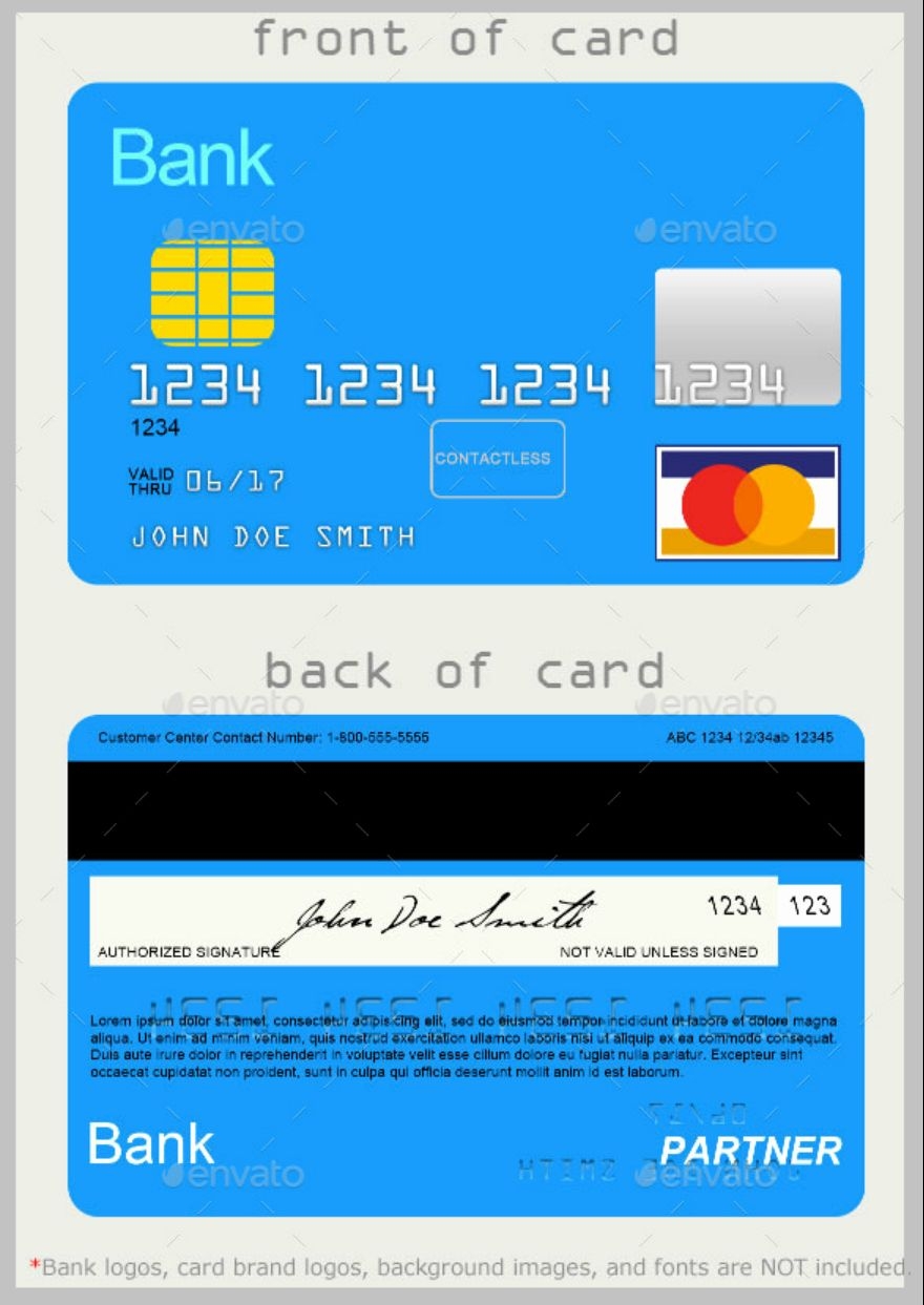 Printable Credit Card Template Printable Calendars AT A GLANCE