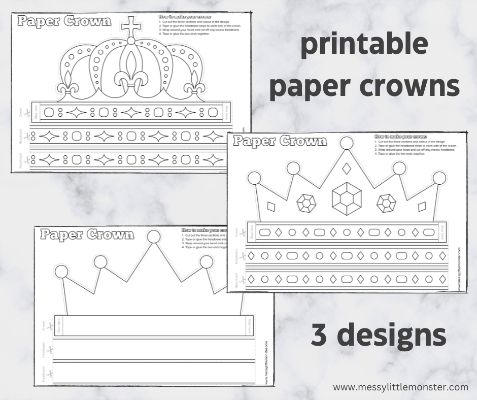 printable crown craft template