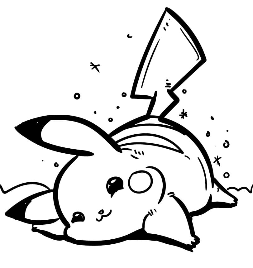 Printable Cute Pikachu