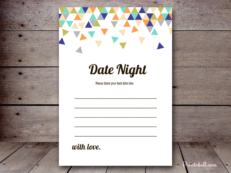 Printable Date Night Card Template Free Printable Templates