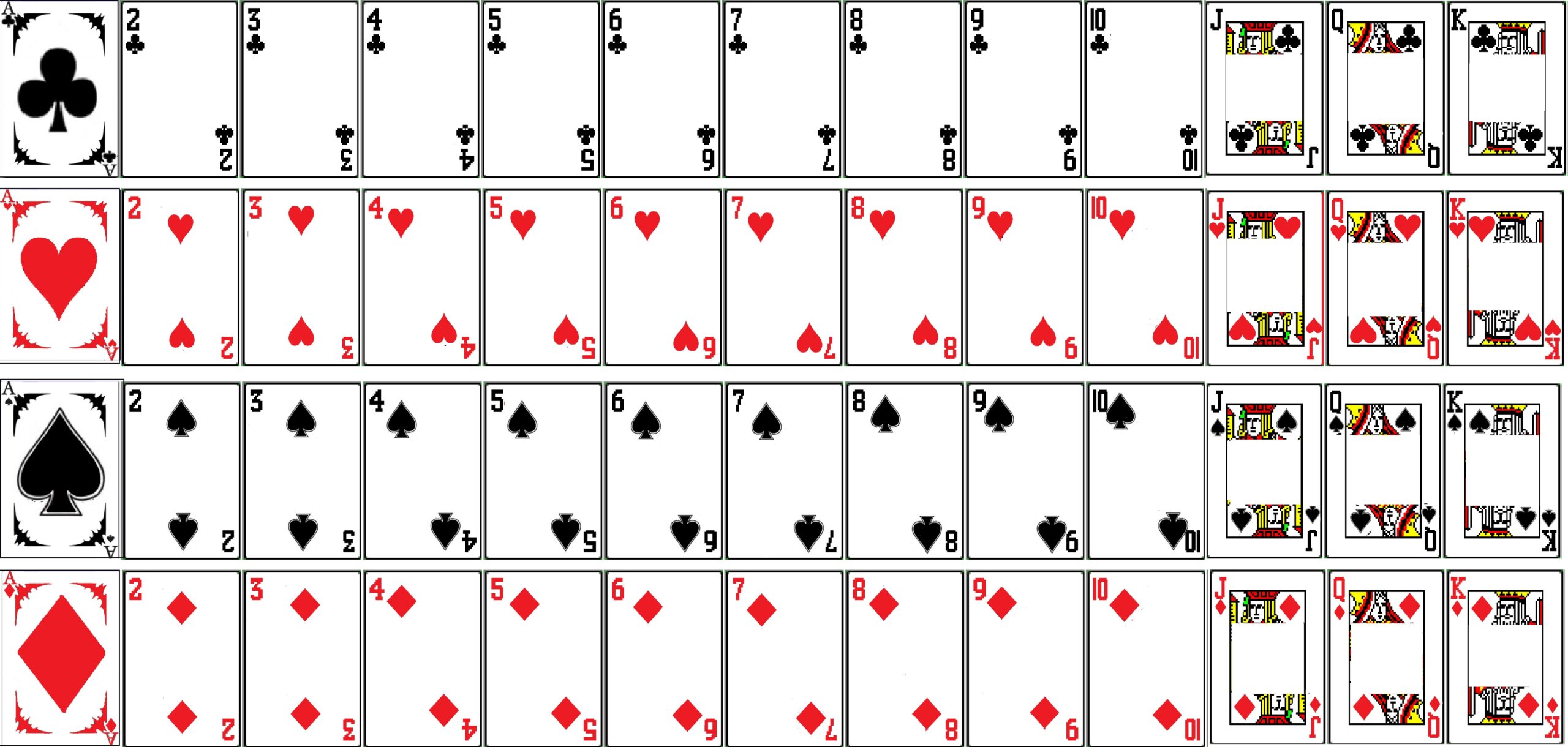Printable Deck Of Cards Template Printable Templates