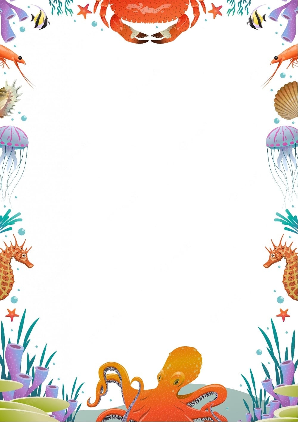 Printable Design Ocean Border Free Download And Print For You 