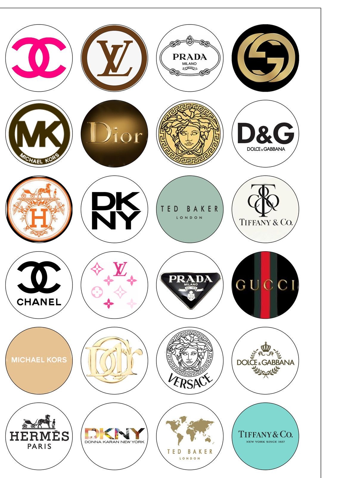 Printable Designer Logos