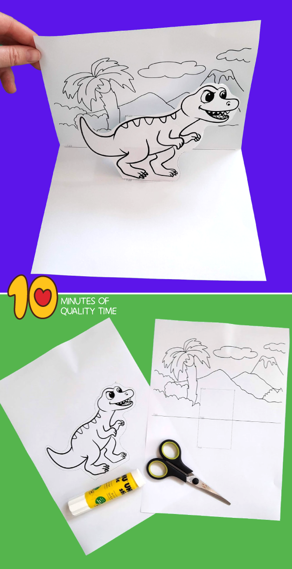 Printable Dinosaur Pop Up Card Template Free Templates Printable