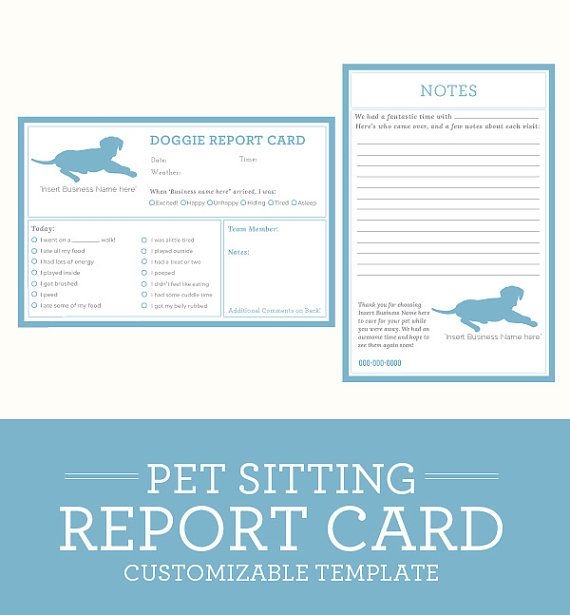 printable dog daycare report card template