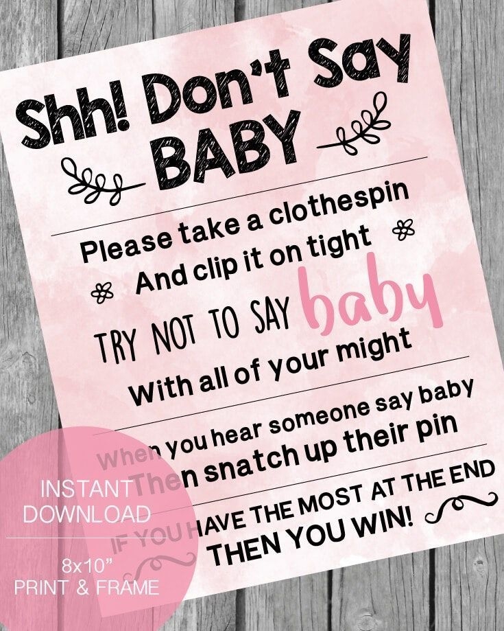 Printable Don T Say Baby Clothespin Baby Shower Game Vrogue co