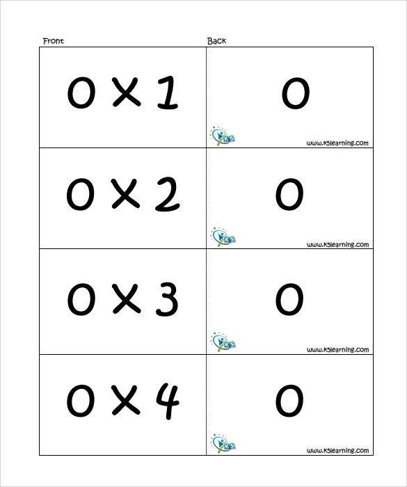 Printable Downloadable Flash Card Template Prntbl 