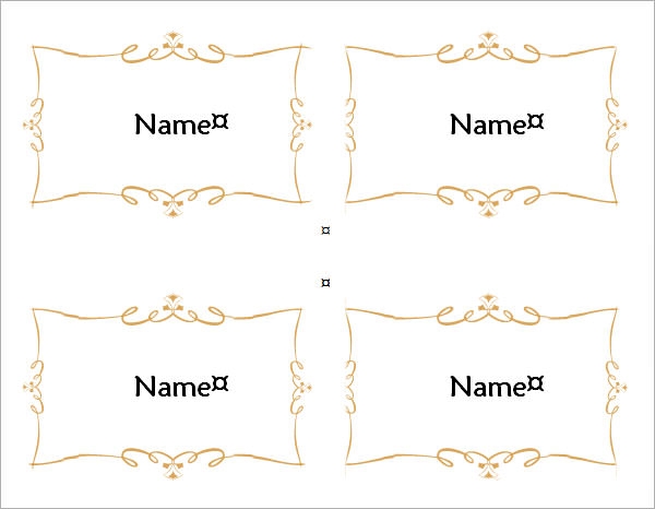 Printable Downloadable Place Card Template Printable Templates