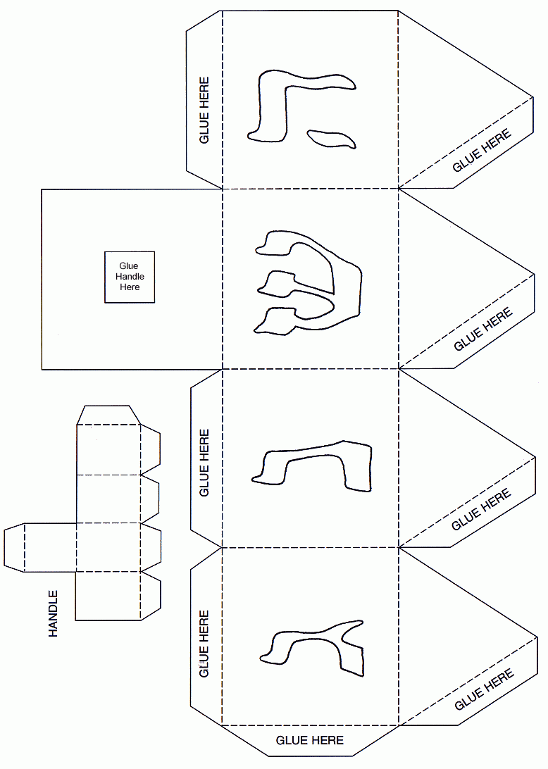 Printable Dreidel Have Each Player Put One Of Their Tokens Into The 