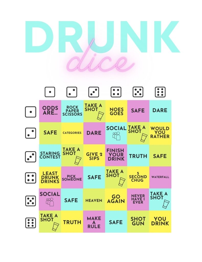 Printable Drinking Board Games Printable JD