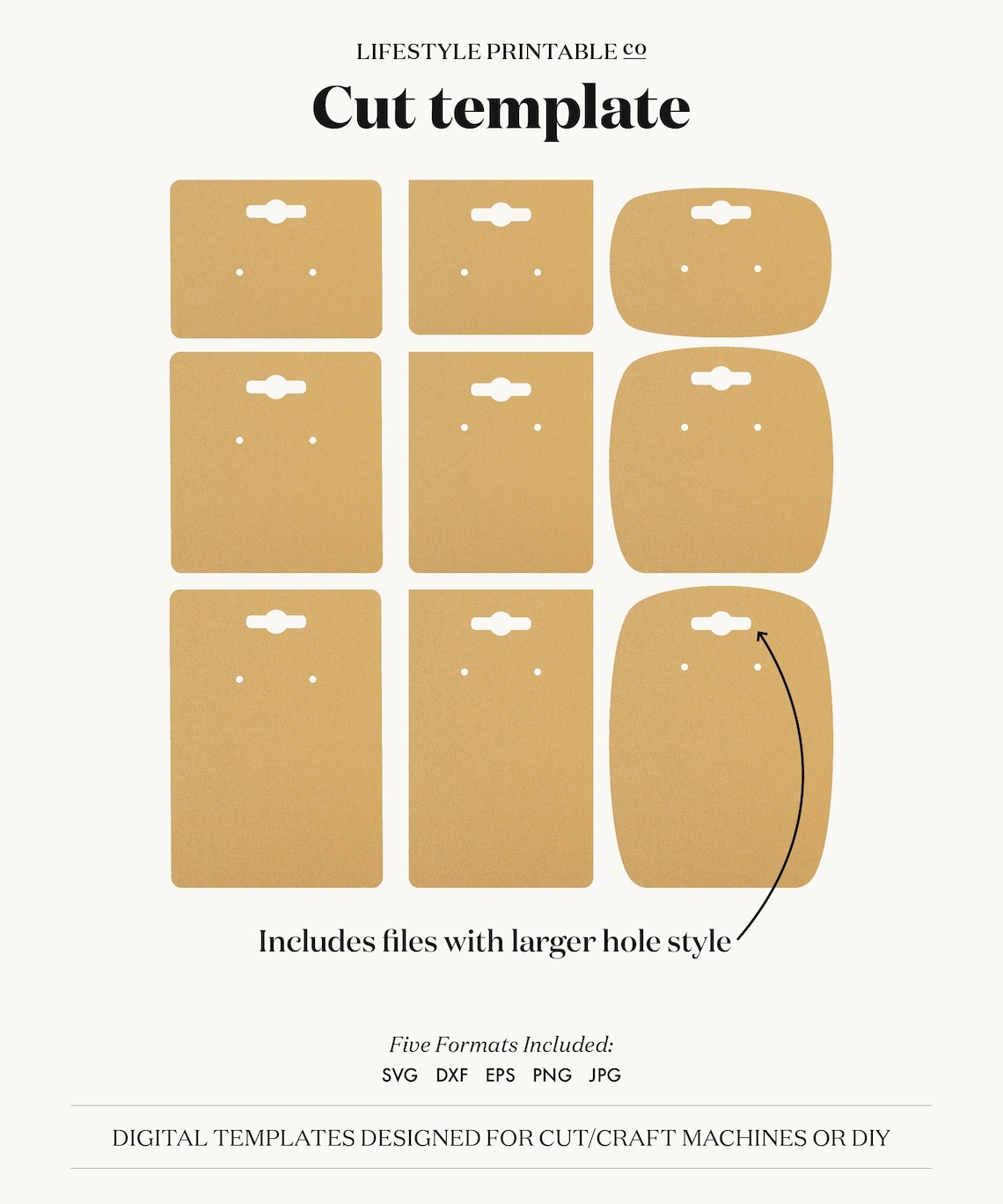 Printable Earring Card Template Free Download Printable Word Searches