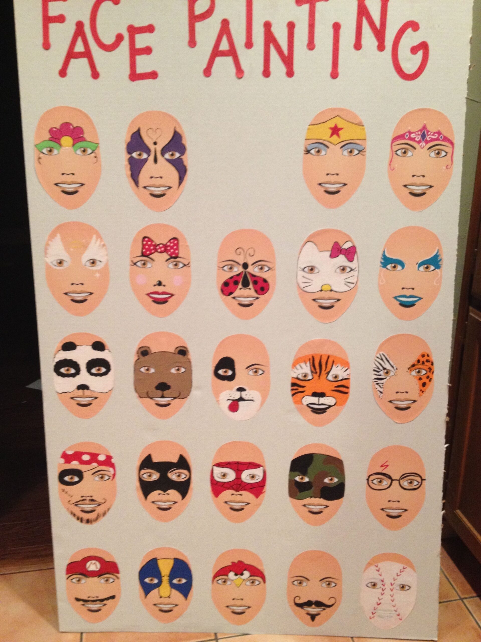 Printable Easy Face Painting Templates Dev onallcylinders