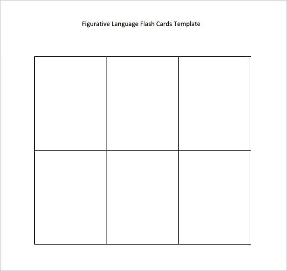 Printable Editable Flash Card Template