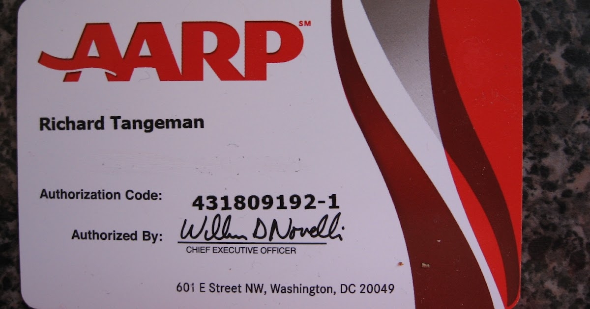Printable Fake Aarp Card Template