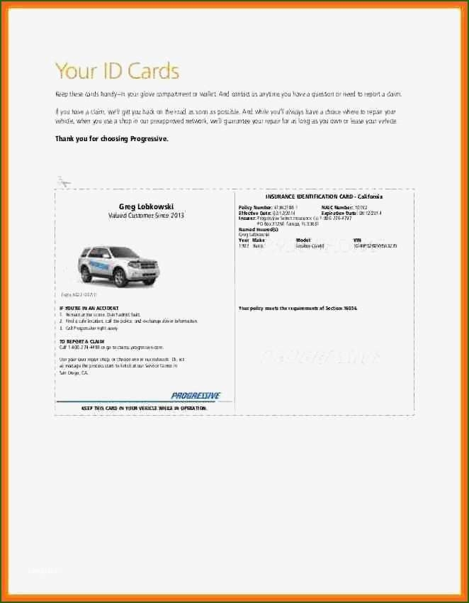 Printable Fake Auto Insurance Card Template Printable Templates