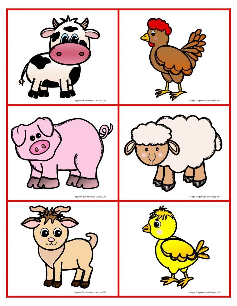 Printable Farm Animal Matching Game Printable Word Searches
