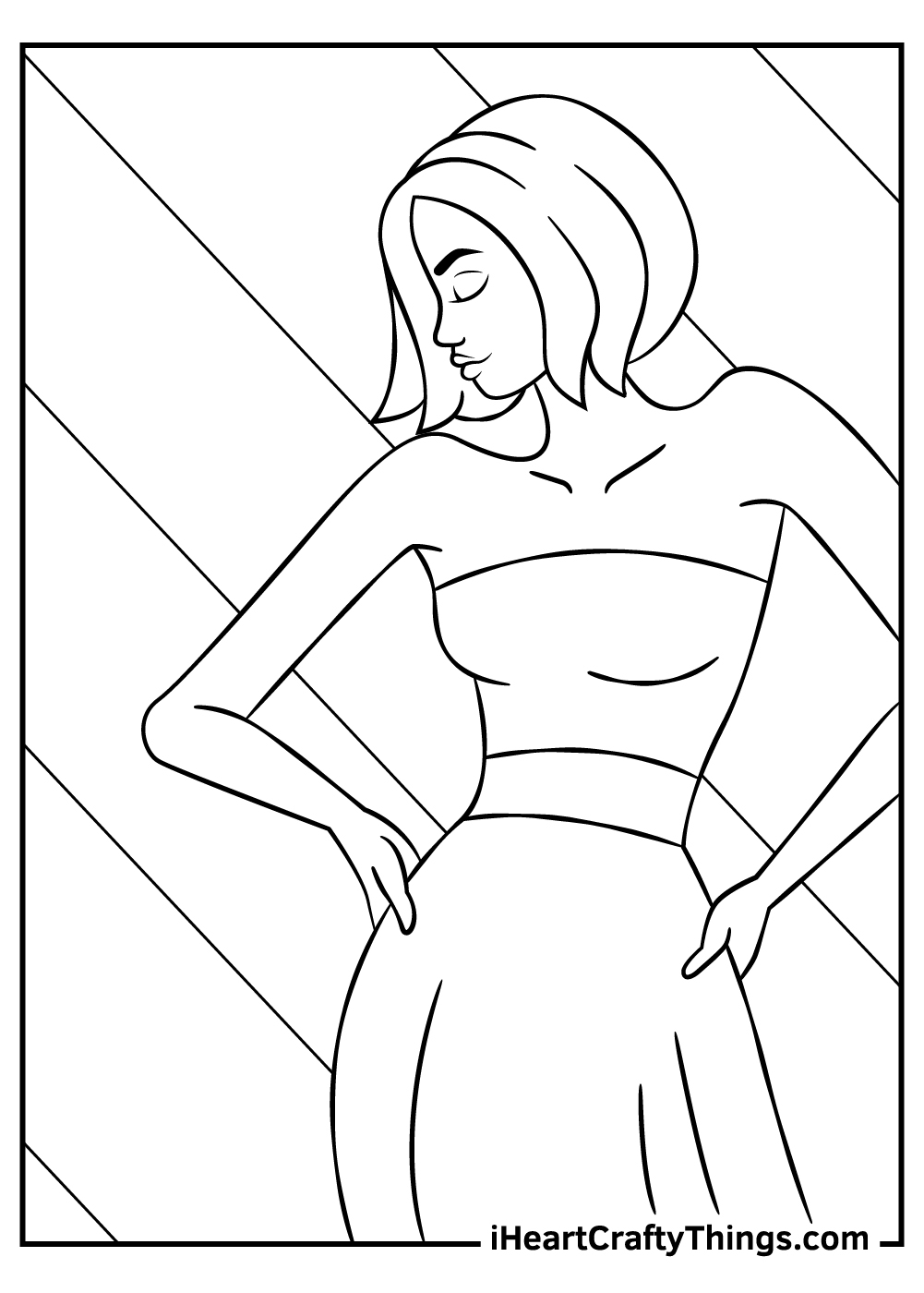 printable fashion design coloring pages