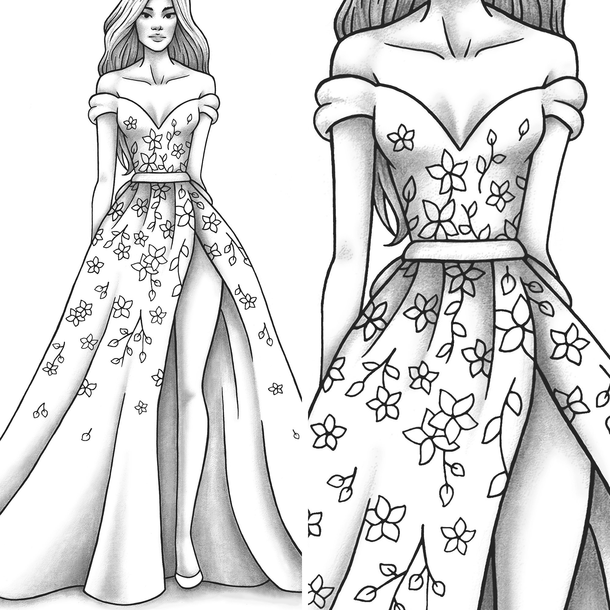 Printable Fashion Design Coloring Pages