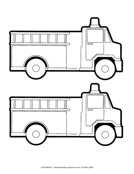 Printable Fire Truck Craft Template Printable Templates